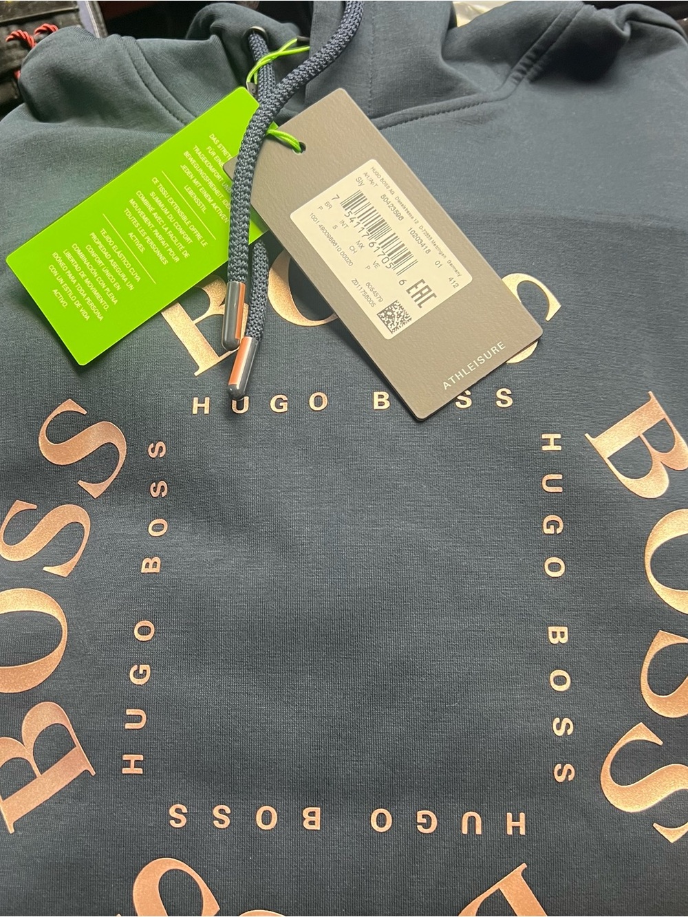 BOSS by Hugo BossMen's Sly Hooded Sweatshirt Size Small Blue
